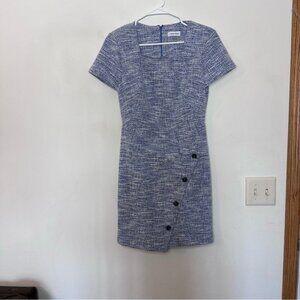 Calvin Klein Blue Tweed Mini Dress
